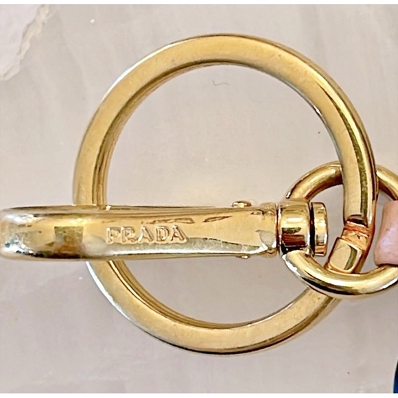 Prada Saffiano Leather Bear Orchidea Pink Bag Charm/Keychain - Picture 5 of 5